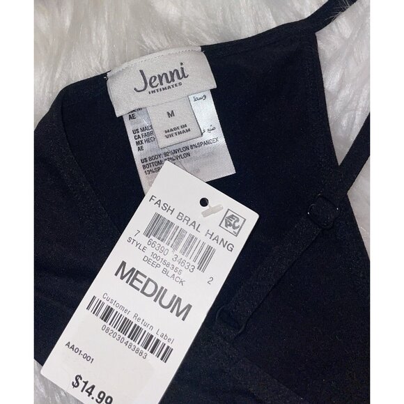 Jenni Bralette Bra Unlined Wire Free Womens M Medium Black New - Picture 5 of 5